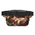 thumbnail image 3 of Disketp Cat Asleep Among Flowers Riñonera de Doble Capa, Bolsa de Cintura Ajustable para Viajes, Correr y Senderismo, Riñonera Ligera para Hombre y Mujer, 3 of 9