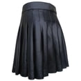 thumbnail image 3 of Ceisia Men Solid PU Leather Pleated Kilt Scottish Festival Casual Mini Skirt With Adjustable Belt Black XL Gift, 3 of 6