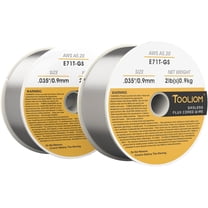 TOOLIOM E71T-GS .035" Diameter 2-Pound Spool Flux Core Self-shielded Carbon Steel MIG Welding Wire 2 PCS