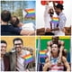 thumbnail image 5 of banderas del orgullo para exteriores, banderas de arcoíris portátiles para fiestas, decoraciones para fiestas del orgullo., 5 of 5