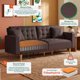 thumbnail image 2 of Sofá Cama Makora Maxim Chocolate Lino 3 Posiciones con Soft Foam Reclinable, 2 of 9