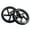 black, variant on Rooha 2Pcs Scooter Wheel With Bearings Pu Silent Skates Wagon Cart Trolley Wheel Skateboard Scooter Wheel Replacement