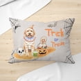 thumbnail image 3 of Trick or Treat Goldendoodle Funny Mummy Cosplay Pumpkin Candy Basket Pillow Cushion Double Sided Doodle Dog Lover Gifts Idea Throw Pillow - 12016, 3 of 4