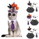 thumbnail image 3 of Conjunto de capa, collar, sombrero, pajarita y gafas para mascotas de Herrenming, suministros festivos para disfraces de perros y gatos, patrones de calabaza, suministros para mascotas, 3 of 3