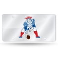 thumbnail image 1 of New England Patriots AFL Retro Silver Laser License Plate, 1 of 1