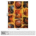 thumbnail image 4 of ARISTURING Basketball Blanket, Basketball Gifts for Women Men, Cozy Fuzzy Soft Throw Blanket for Couch Bed Sofa Travel, Lightweight Plush Flannel Blankets and Throws Size  No Shed No Pilling, 4 of 6