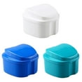 thumbnail image 7 of D-GROEE 3Pcs Denture Bath Case Cup Box Holder Storage Soak Container with Strainer Basket for Travel Cleaning, 7 of 7
