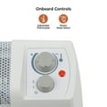thumbnail image 3 of Comfort Zone Electric Baseboard Space Heater with Adjustable Thermostat, White, 3 of 7