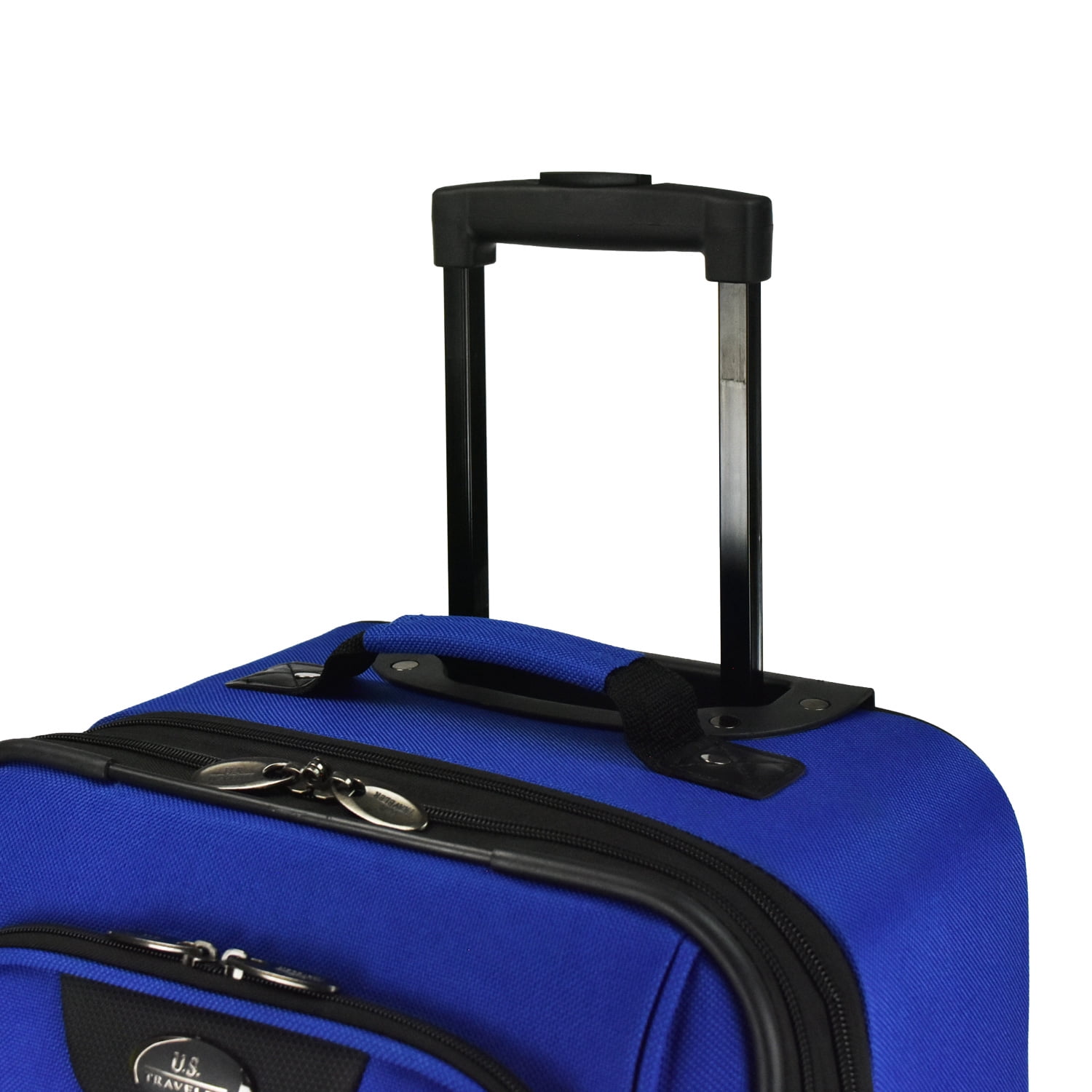 U.S. Traveler Charleville Fabric Expandable Spinner Luggage, Mazarine Blue, 20" Carry-on
