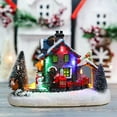 thumbnail image 2 of HCTSHG Christmas Village Houses Decoration Set, Includes Santa Claus, Snowman, Train, and Snow Scene with LED Lights for Christmas Desktop Landscape Ornaments, 2 of 6