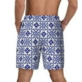thumbnail image 3 of Sigee Porcelain Chinaware Print Mens Swim Trunks with Compression Liner Quick Dry Swim Stretch Beach Shorts with Pockets,S-3XL, 3 of 7
