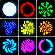 JAJALUYA Moving Head Light, 30W, 8 Pattern, 8 Colors, RGBW LED, Color Changing