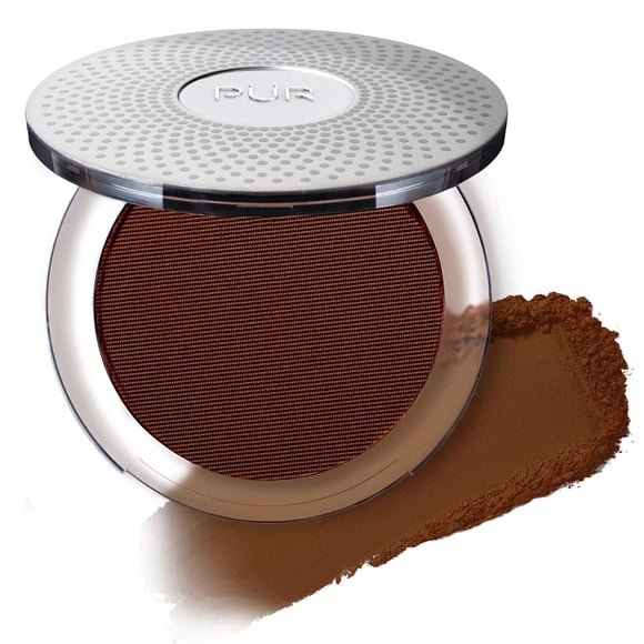 PUR Beauty Base de maquillaje en polvo mineral prensado 4 en 1 con SPF 15 - Corrector y acabado en polvo compacto compacto para la cara - Base en polvo de media a completa (trufa)