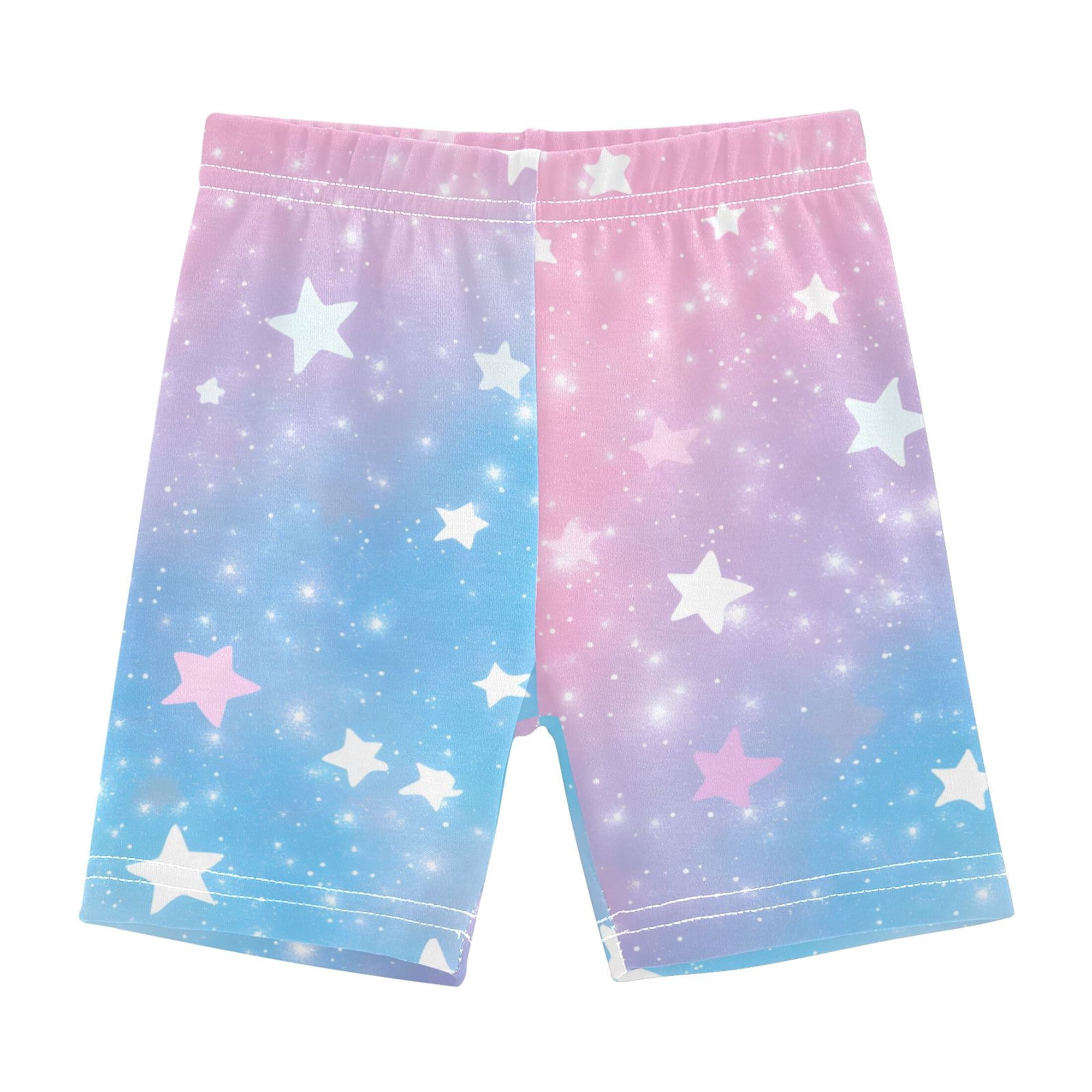 joogoo Glittering Stars Girls Lined Shorts Bike Dance Bottoms 6T