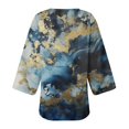 thumbnail image 5 of HCYSFG Womens Leaf Print Kimono Cardigan Open Front Short Sleeve Lightweight Sheer Loose Fit Beach Cover Up Summer Layering Tops, 5 of 5