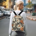 thumbnail image 7 of FORMRS Mini Backpack Purse for Women Travel Daypack Casual Shoulder Bag, Gray Floral Pattern, 7 of 7