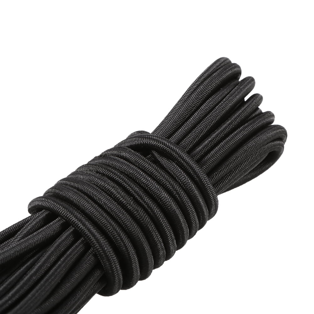 White/Black Nylon Coated Rubber Rope Shock Cord 3/8" X 28' Discounted Bungee 