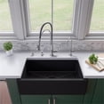 thumbnail image 4 of Pemberly Row 33" Black Reversible Smooth/Fluted Single Bowl Fireclay Farm Sink, 4 of 9