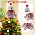 thumbnail image 6 of JeashCHAT Christmas Tree Topper Santa Hat, Christmas Hat Christmas Tree Decorations, Tinsel Xmas Tree Hat with Bow, Christmas Treetop Ornament for Wedding Holiday Party, 14.96" x 13.39", 6 of 6