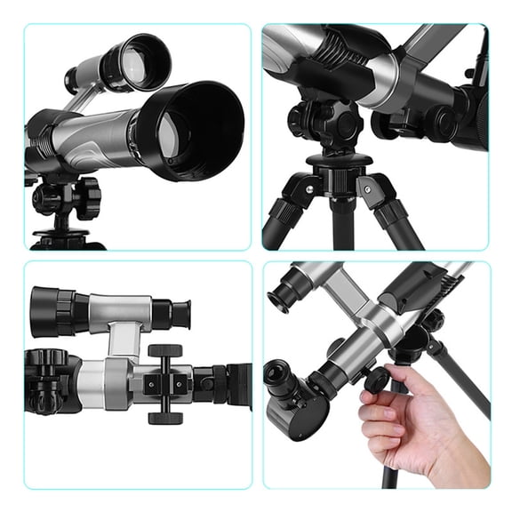NFTIGB Kids Telescopes Educational Science Astronomy Refractor Telescope for Children Beginners Astronomy Telescope with Tripod 20X 30X 40X Eyepieces Compass Finderscope
