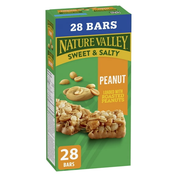 Val Nature Barre Granola, Sucrées et Salées, Arachides, 28 Barres 980 g