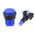 thumbnail image 2 of Juego Botón de Presión 33.5mm Redondo Interruptor de Botón Iluminado LED de 12V con Microinterruptor para Juegos de Video de Arcade Azul, 6 piezas, 2 of 3