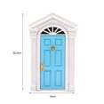 thumbnail image 6 of Dollhouse Door Bright Color Beautifully Realistic Colorful Exquisite Decorative Lightweight Miniature Wooden Door Furniture Model Scene Prop, 6 of 8