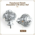 thumbnail image 3 of KAMANINA 7/8" Adjustable Single Curtain Rod with Translucent Finial, 84 - 120", Silver, 3 of 8