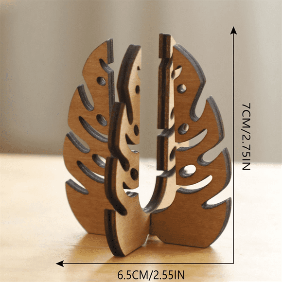 Plant Reproductive Tube Hollow Solid Wood Plant Shelf Wooden Desk Table Home Decoration A