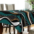 thumbnail image 3 of Abstract Striped Wavy Green Tablecloth 60" x 108" Rectangle Table Cloth Stain-Resistant Dining Table Cover for Home Dinner Party House Decor, 3 of 7