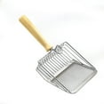 thumbnail image 5 of Cat Litter Shovel Stainless Steel Wooden Handle Easy To Rust Washable Kitten Litter Scoop Cats Toilet Cleaning Shovel Tool Kitty Metal Scooper, 5 of 7