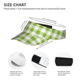 thumbnail image 3 of Yiaed White Green Plaid Print Sport Sun Visor Hats Adjustable Empty Top Baseball Cap Cotton Ball Caps for Women and Men, 3 of 5