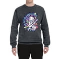 thumbnail image 2 of Wild Bobby, The Betty Experience Guitars Betty Boop Unisex Crewneck Sweatshirt, Charcoal, XX-Large, 2 of 5
