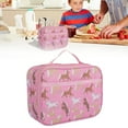 thumbnail image 2 of Reusable Lunch Box for Men/Women Insulated Lunch Bag Leakproof Lunchbox for School Work Office Picnic Beach Travel,Insulated Small LunchBox,Heavy Duty,Pink,9.44x3.54x7.08", 2 of 6