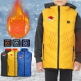 thumbnail image 5 of TFEOQRY Toddler Boys Girls Heated Vest Children Outwear USB Electric Heated Lightweight Rechargeable Heating Waistcoat Down Jacket Coat Blue, 5 of 5
