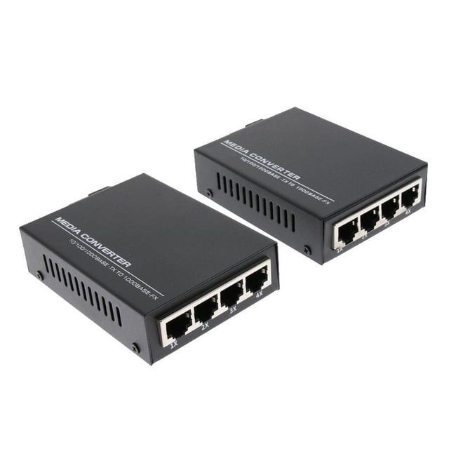 2 Pack 1000Mbps Convertidor de fibra óptica Hugo Convertidor de fibra de medios Ethernet