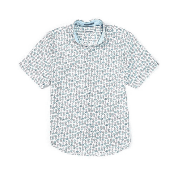 $138 Tommy Bahama Men's Pina Playa Camp Shirt, Lavendula, XLT