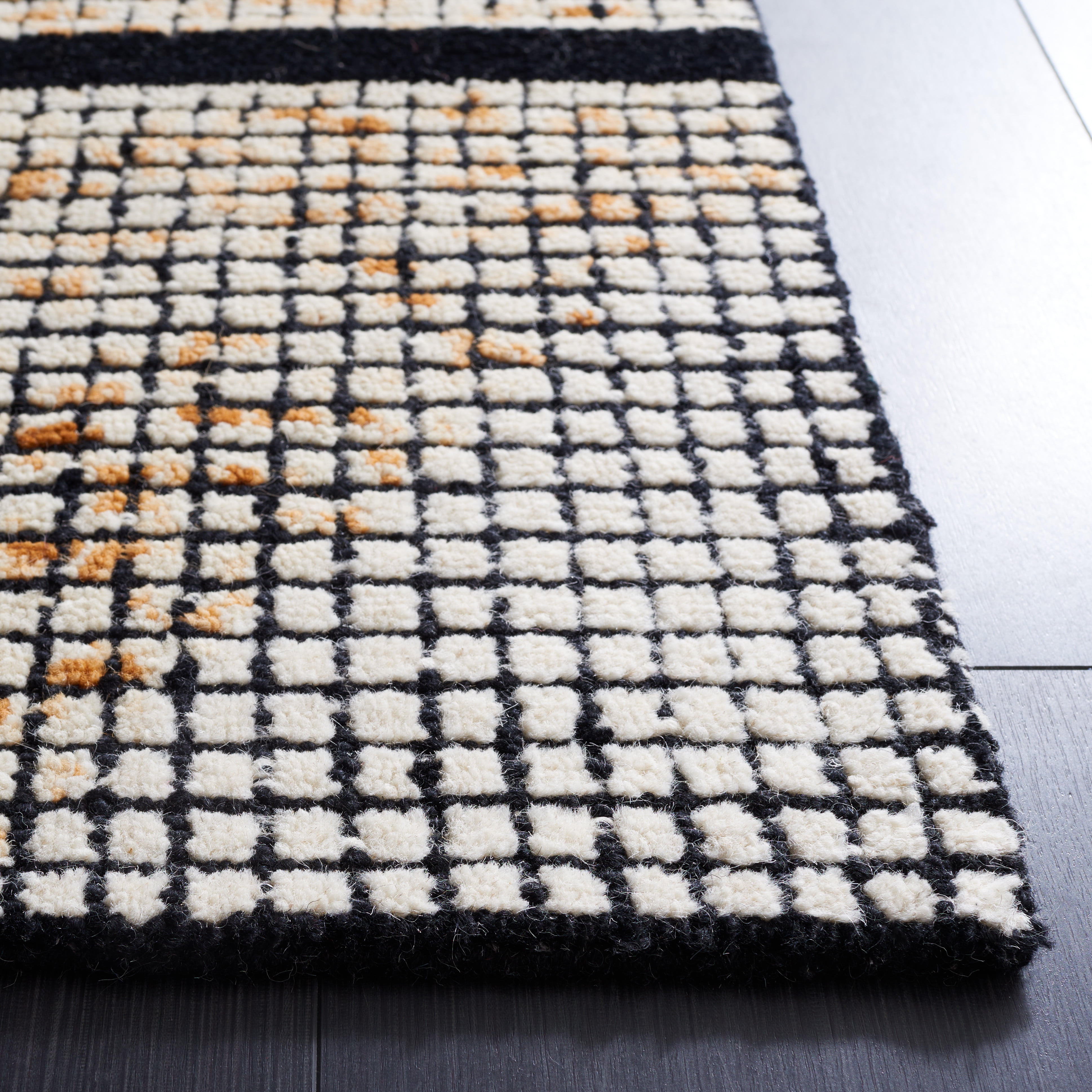 SAFAVIEH Abstract Bosworth Southwestern Runner Rug, Ivory/Gold, 2'3" x 8'