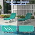 thumbnail image 6 of 72×21×3in Outdoor Chaise Lounge Cushions, Replacement Patio Chair Cushion With Headres, Waterproof Sun Lounger Cushions（2pcs Lake blue）, 6 of 6