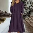 thumbnail image 2 of DHFJKG Womens Pajamas Fluffly Robe Hoodies Dress Loungewear Double-Sided Plush Long Sleeve Hooded Drawstring Pullover Homewear Versatile Home Clothes, 2 of 5