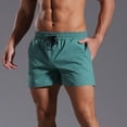 thumbnail image 2 of Mlzmgr Mens Shorts with Pockets 3 Inch Inseam Drawstring Elastic Waist Gym Workout Muscle Shorts for Men, 2 of 5