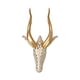 thumbnail image 3 of Cabeza de animal, decoración de pared, escultura de animal, regalo de cumpleaños, coleccionable, pared interior Blanco y dorado, 3 of 8