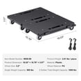 thumbnail image 3 of Furniture Dolly,500 lbs Capacity Each Count,Furniture Mover with Wheels,Portable Moving Rollers 4 Wheels Heavy Duty,Small Flat Dolly Cart with Interlocking for Heavy Furniture,2 Pack,Black, 3 of 10