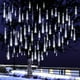 thumbnail image 2 of Luces navideñas para uso en exteriores, luces LED de estrella fugaz con forma de carámbano que gotean, 12 pulgadas, 8 tubos, luces de lluvia de meteoritos que caen para decoración navideña, luces, 2 of 5