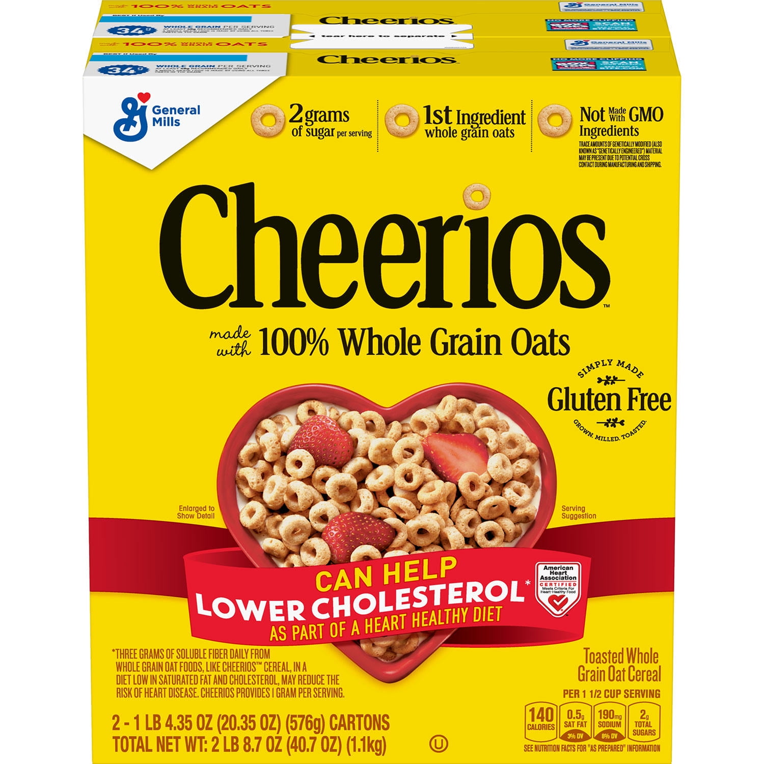 Cheerios Gluten-Free Cold Cereal (20.35 Oz., 2 Pk.)