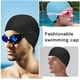 thumbnail image 5 of Gorro de natación para adultos, gorro de natación de tela suave de PU, para adultos, mixto, hombres y mujeres, 2 uds. JM, 5 of 5