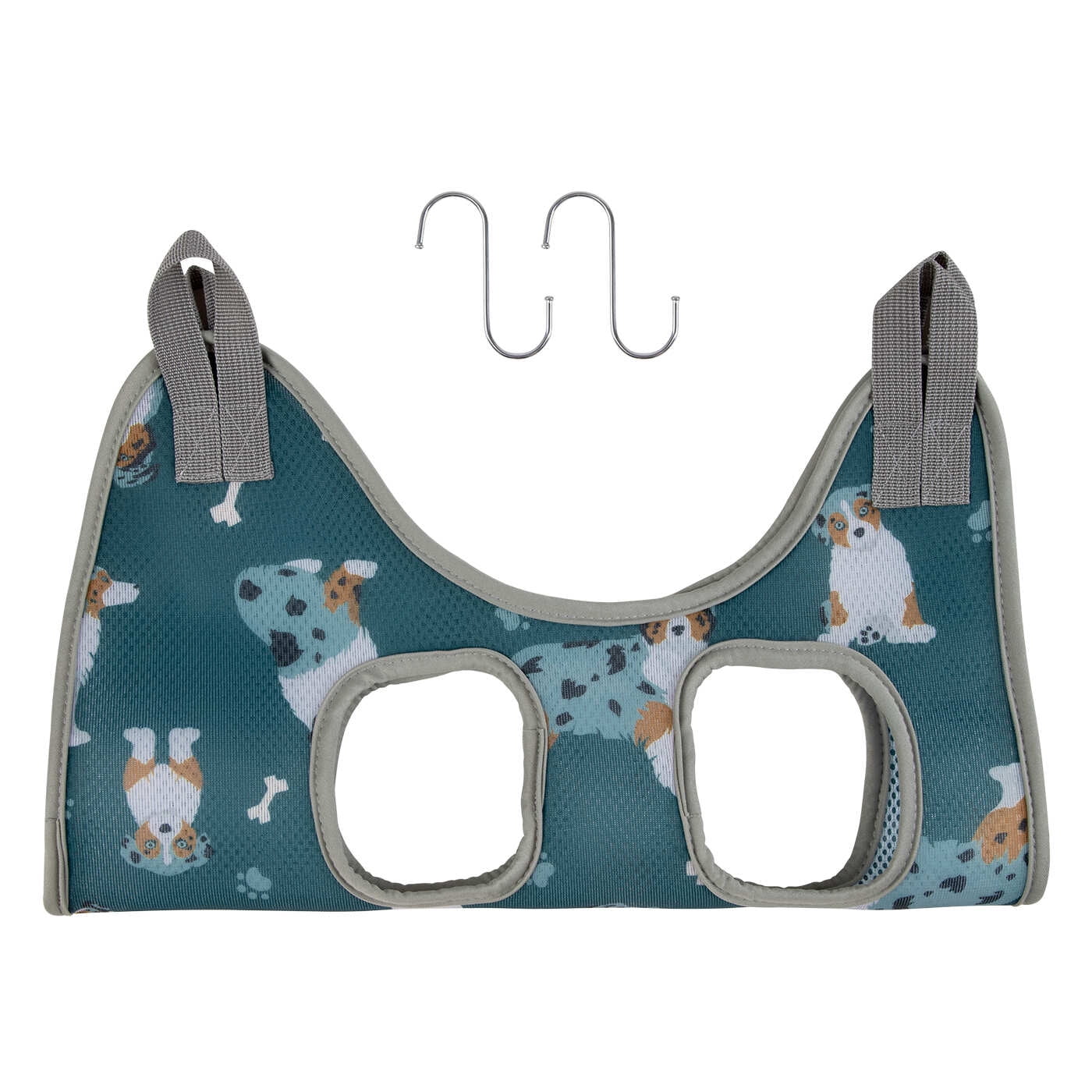 Dog Grooming Hammock Harness for Cats & Dogs with 1 pair Hanger- Helper for Pet Nail Trimming,L