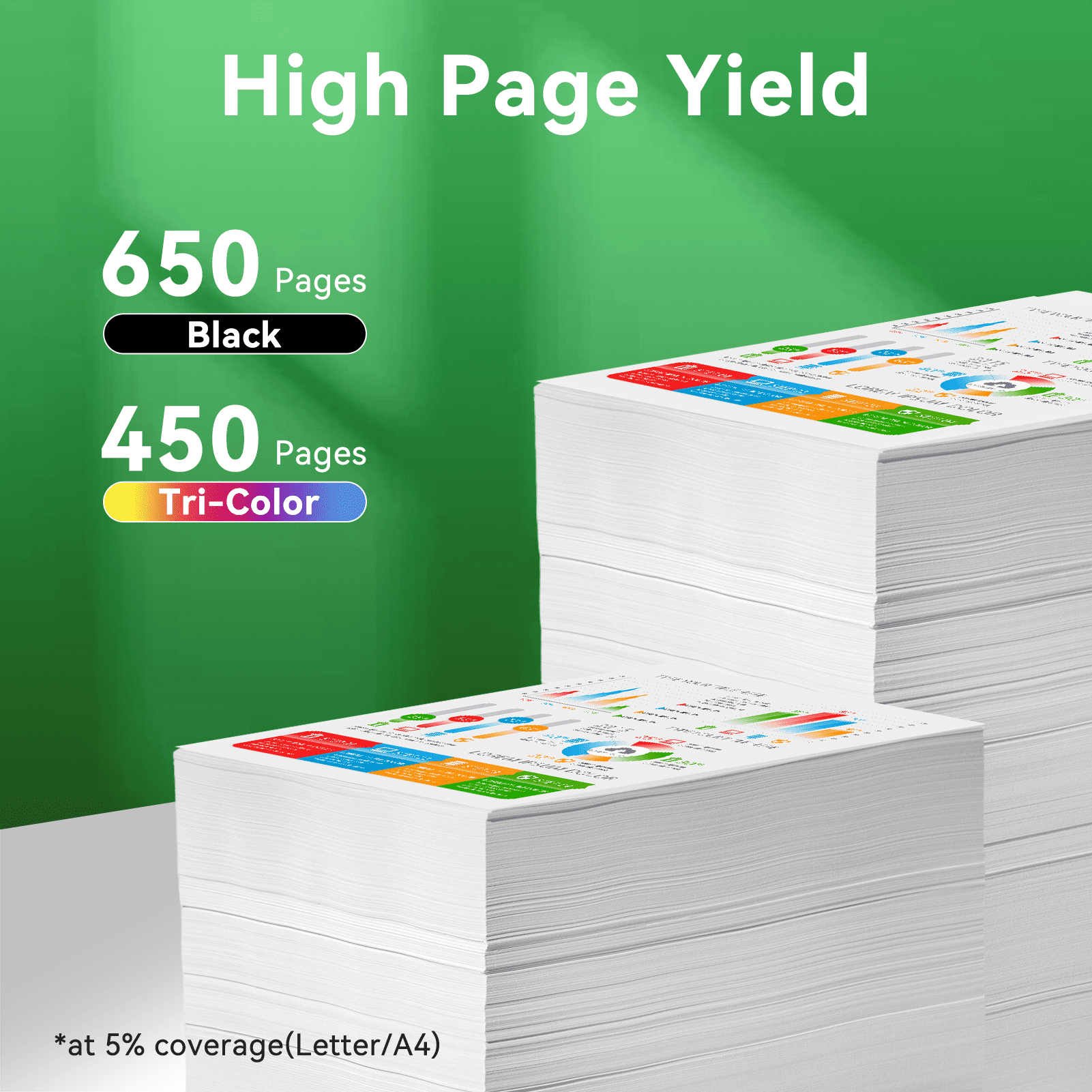 61 Ink Compatible for HP 61 Ink Cartridge Combo Pack for HP Printer Ink 61 for Envy 4500 4502 5530 (Black Tri-Color)