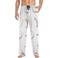 thumbnail image 4 of Baseball Lines Ghost Pajama Pants, Men's Lounge Pants Light with Drawstring and Pockets, Christmas New Year Birthday Father's Day Gifts, Small, 4 of 7
