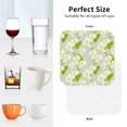 thumbnail image 5 of Leather Coasters with Heat-resistant for Drinks, Calla Lily Flowers Light Green Cup Coasters Cup Pad Mat for Tabletop Protection, Coffee Table, Office Desk and Housewarming Gift, 5 of 5